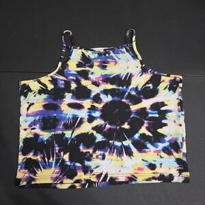 Full Circle Trends Multicolor Tie-Dye Tank Top Women's Plus Size 2X